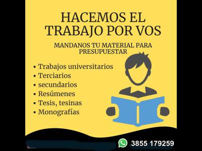 Servicios Clases y Cursos Trabajos prcticos, guias, monografias y resmenes.